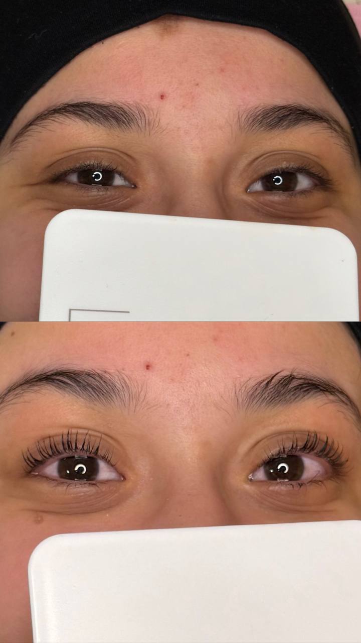 Rehaussement cils coréen avant après Toulouse - Ysglow